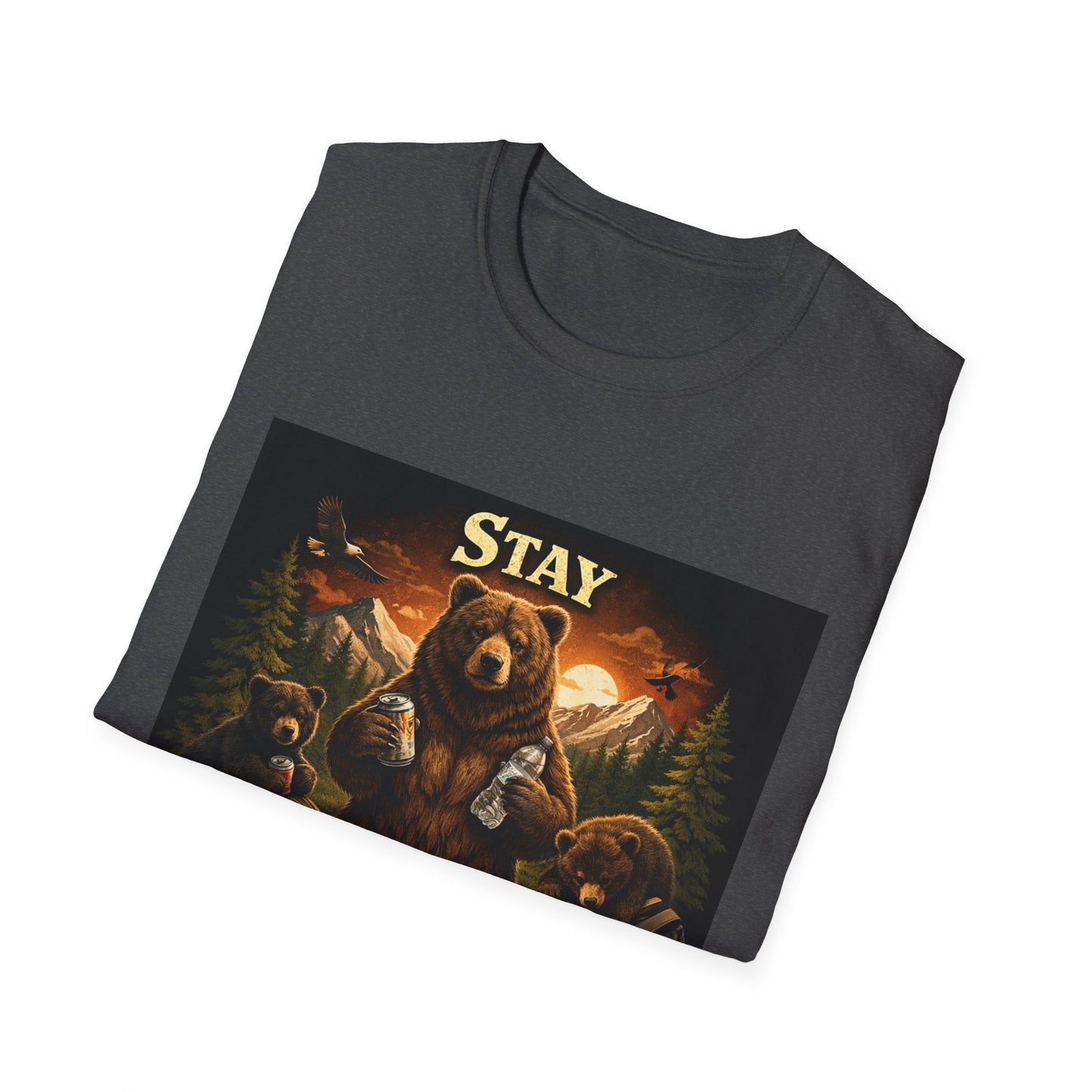 Stay Trashy Bear T-Shirt – Funny Vintage Camping Graphic Tee