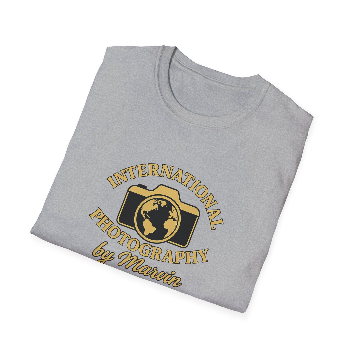International Photography Graphic T‑Shirt — "International Photography by Marcin" Vintage Logo Tee
