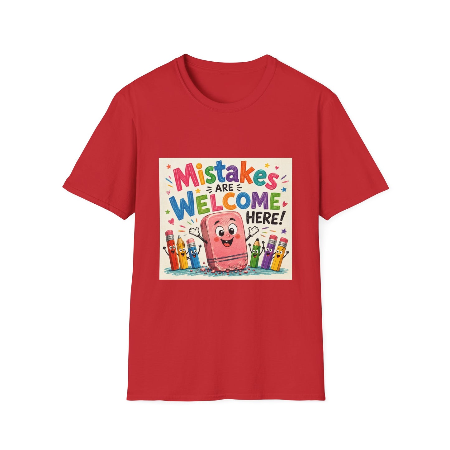 Kids' T-Shirt — "Mistakes Are Welcome Here" Positive Classroom Tee