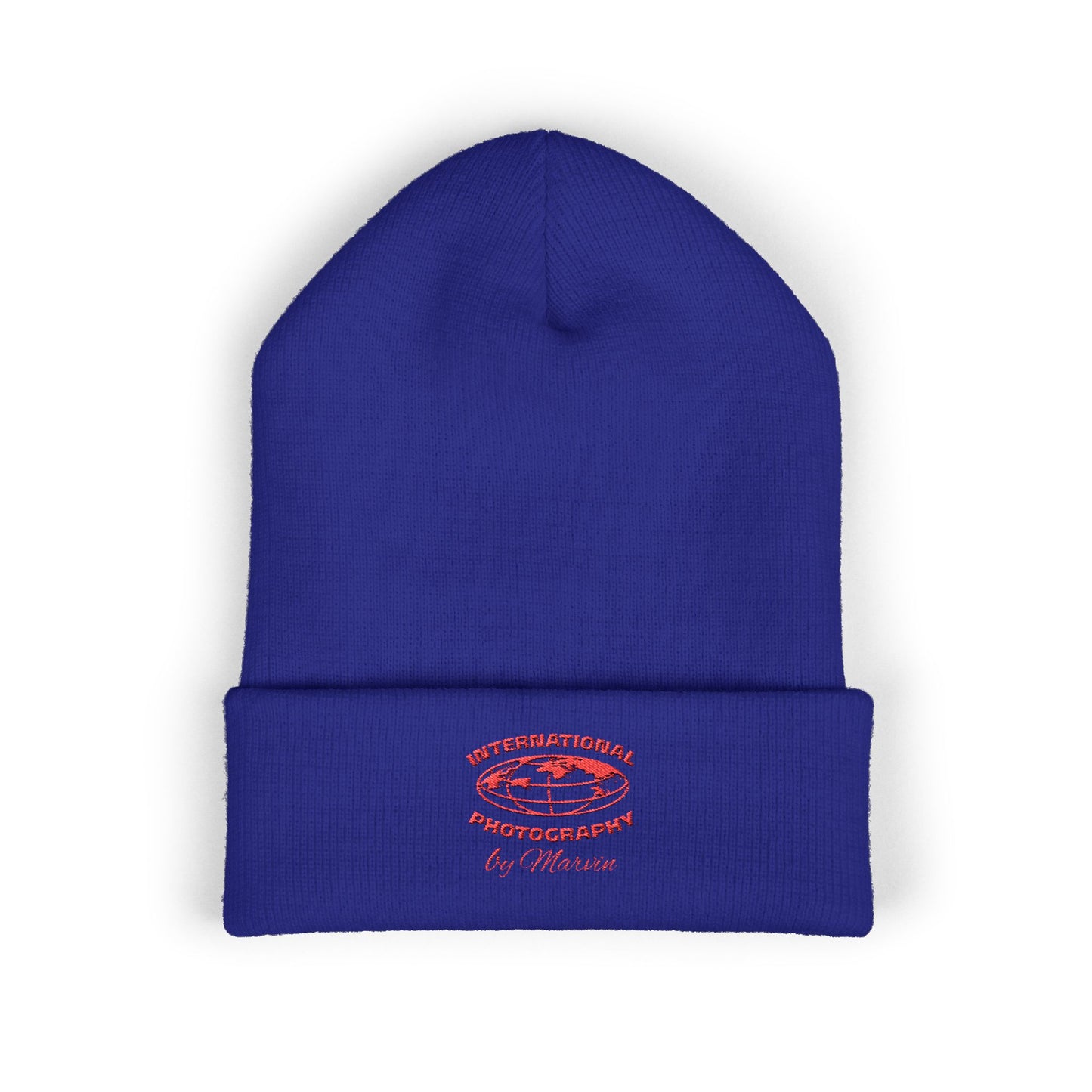 Classic Embroidered Beanie - Cozy Winter Hat, Photography Gift, Trendy Knit Cap, Casual Streetwear, Unisex Apparel, Winter Accessory