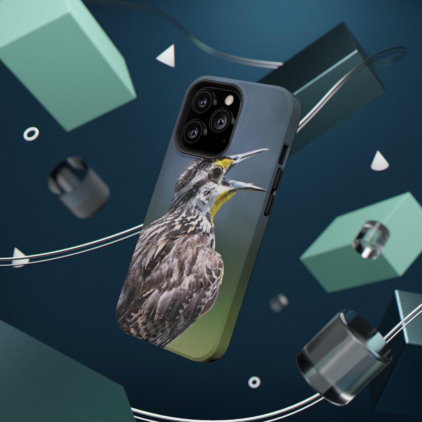 Western Meadowlark Photo Phone Case — Impact-Resistant Protective Cover