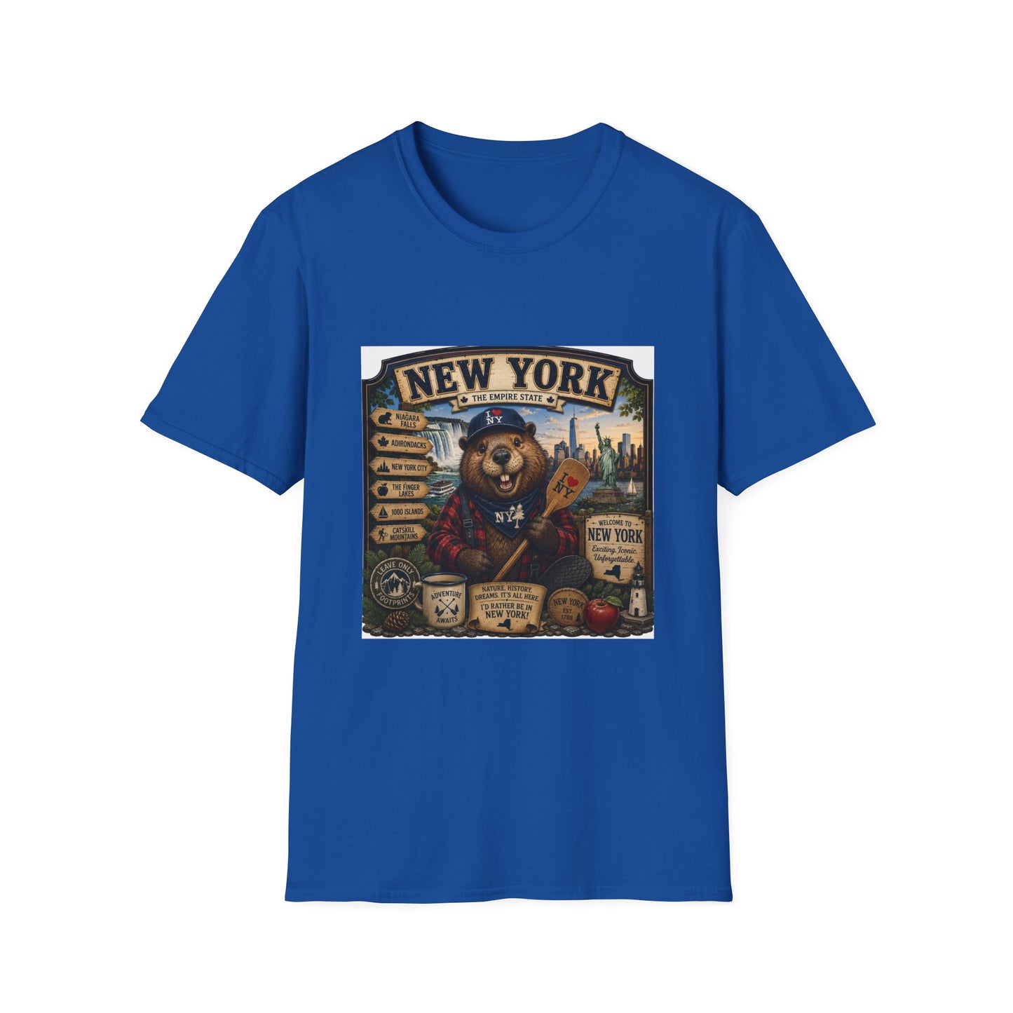 New York Bear Vintage Graphic T-Shirt — NYC Souvenir Cityscape Tee