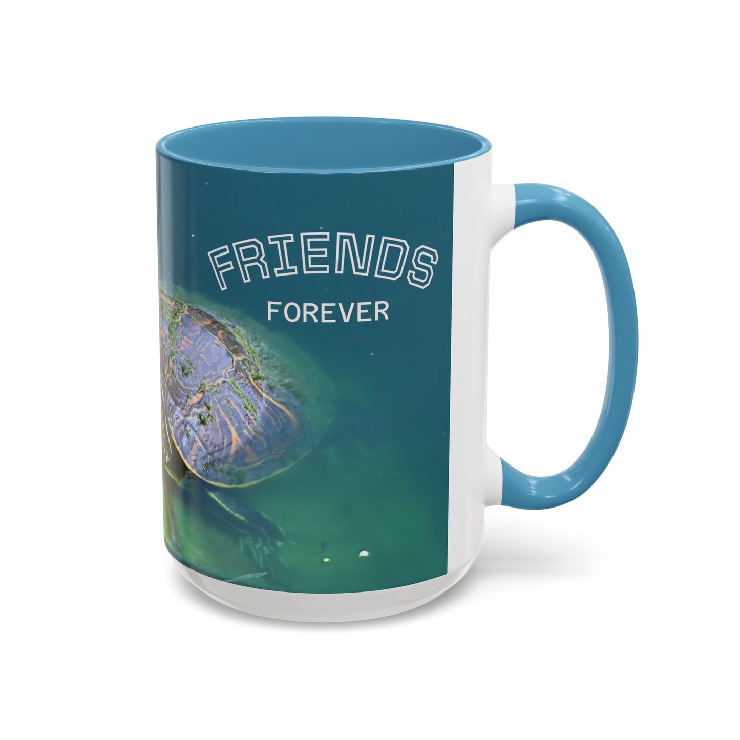 Friends Forever Turtle Accent Coffee Mug — 11/15oz Gift for Animal Lovers