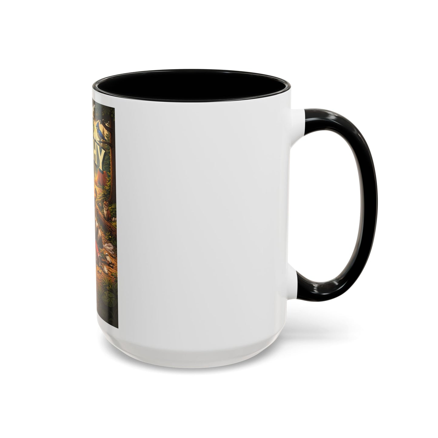 Stay Trashy Coffee Mug — Funny Raccoon Trash Can Design, Novelty Gift for Friends & Family
