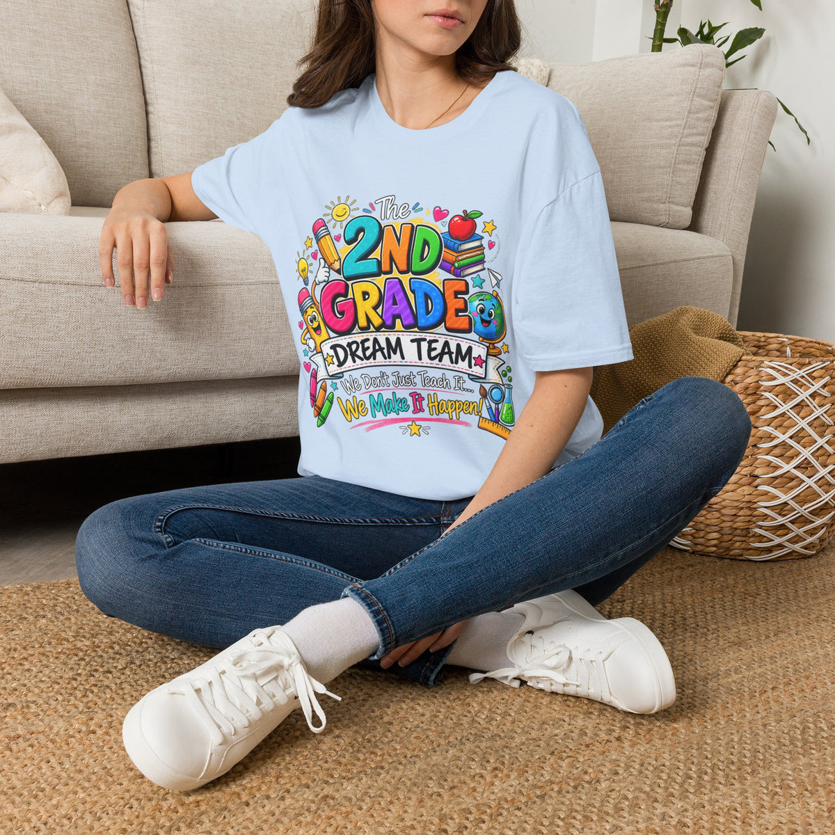 2nd Grade Teacher T‑Shirt — "The 2nd Grade Dream Team" Colorful Back-to-School Tee