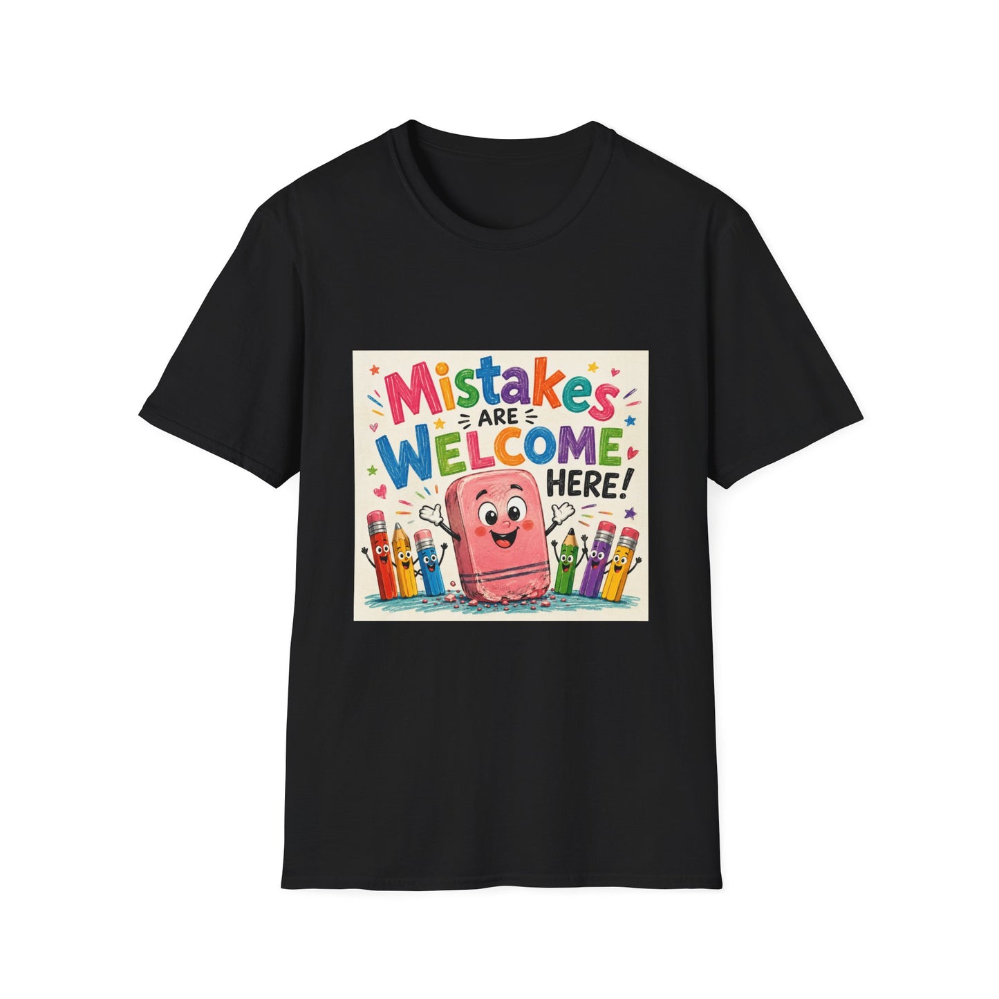 Kids' T-Shirt — "Mistakes Are Welcome Here" Positive Classroom Tee
