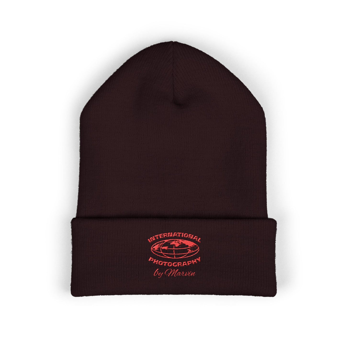 Classic Embroidered Beanie - Cozy Winter Hat, Photography Gift, Trendy Knit Cap, Casual Streetwear, Unisex Apparel, Winter Accessory