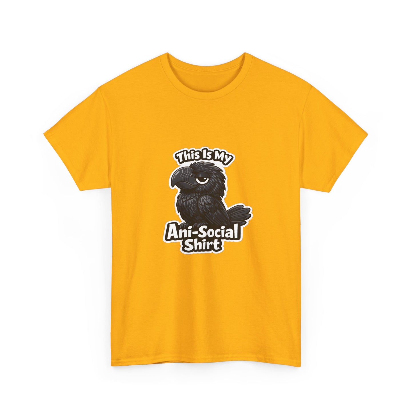 Anti-Social Shirt T‑Shirt — Cute Grumpy Bird Graphic Tee