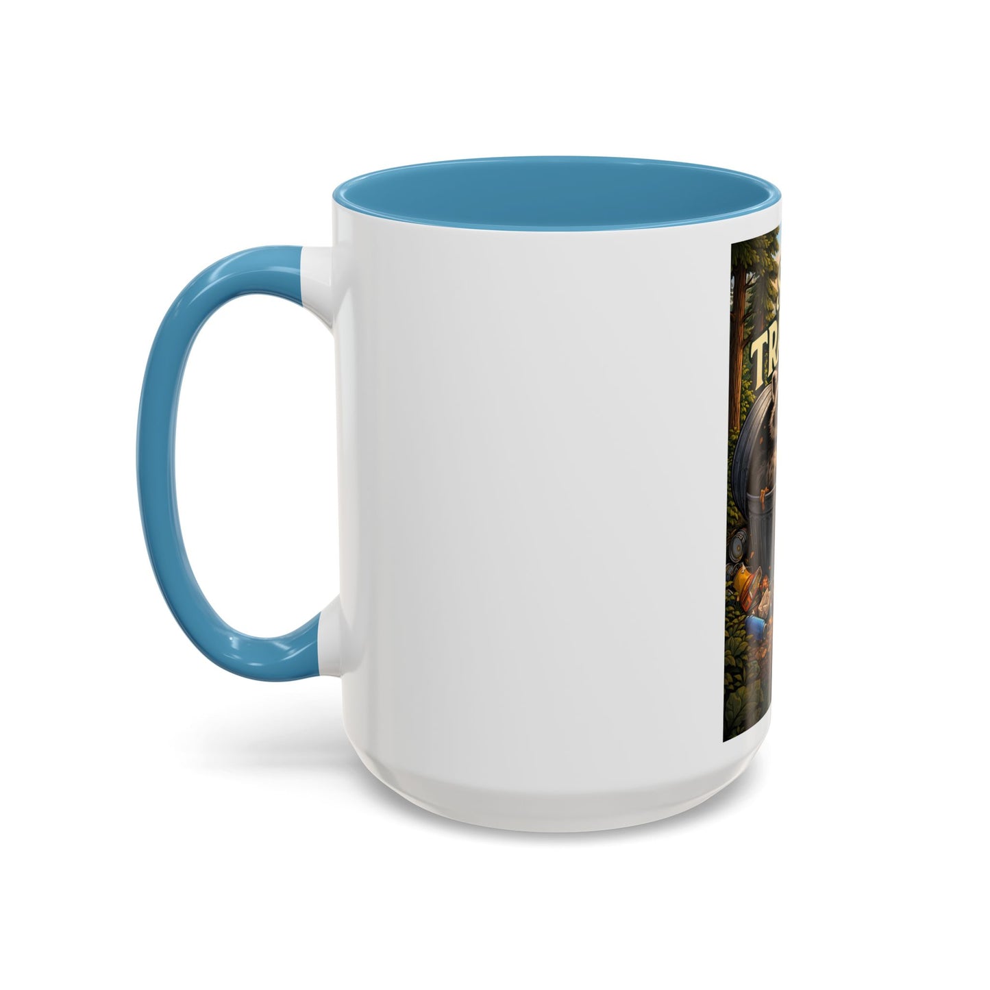 Stay Trashy Coffee Mug — Funny Raccoon Trash Can Design, Novelty Gift for Friends & Family