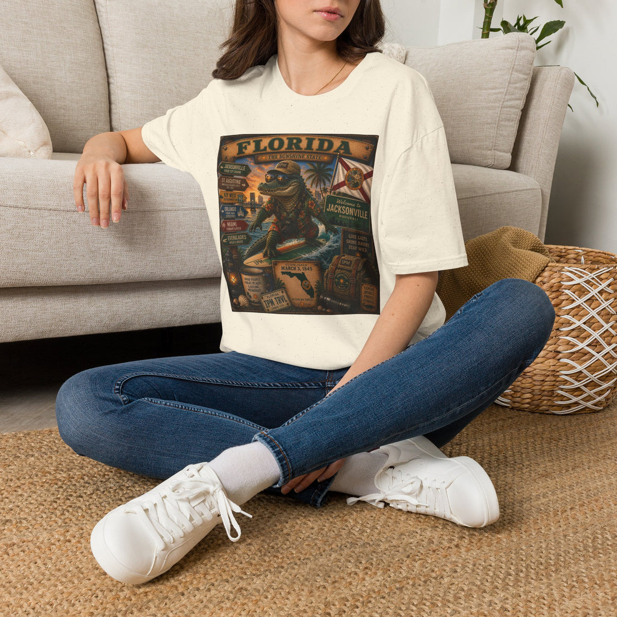 Florida Alligator Vintage Travel T-Shirt