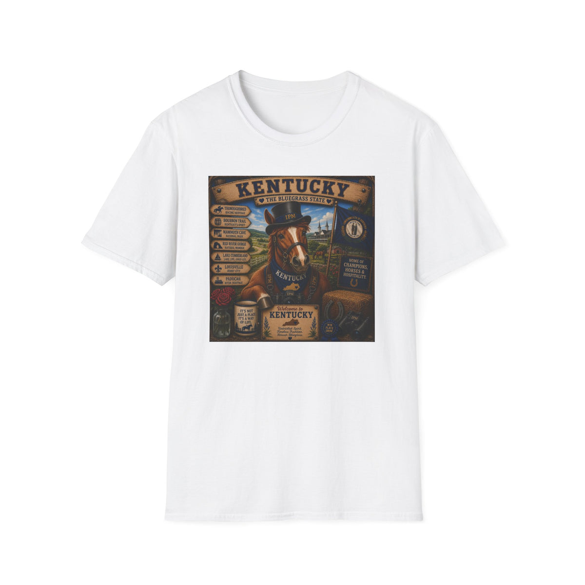 Kentucky Horse State Retro Vintage Graphic T-Shirt