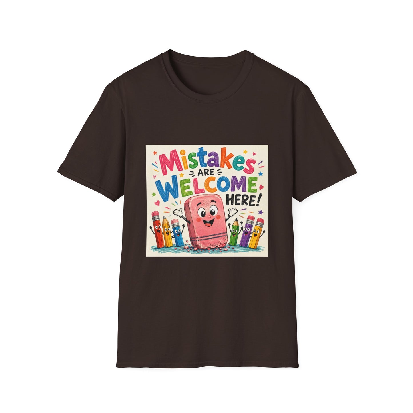 Kids' T-Shirt — "Mistakes Are Welcome Here" Positive Classroom Tee