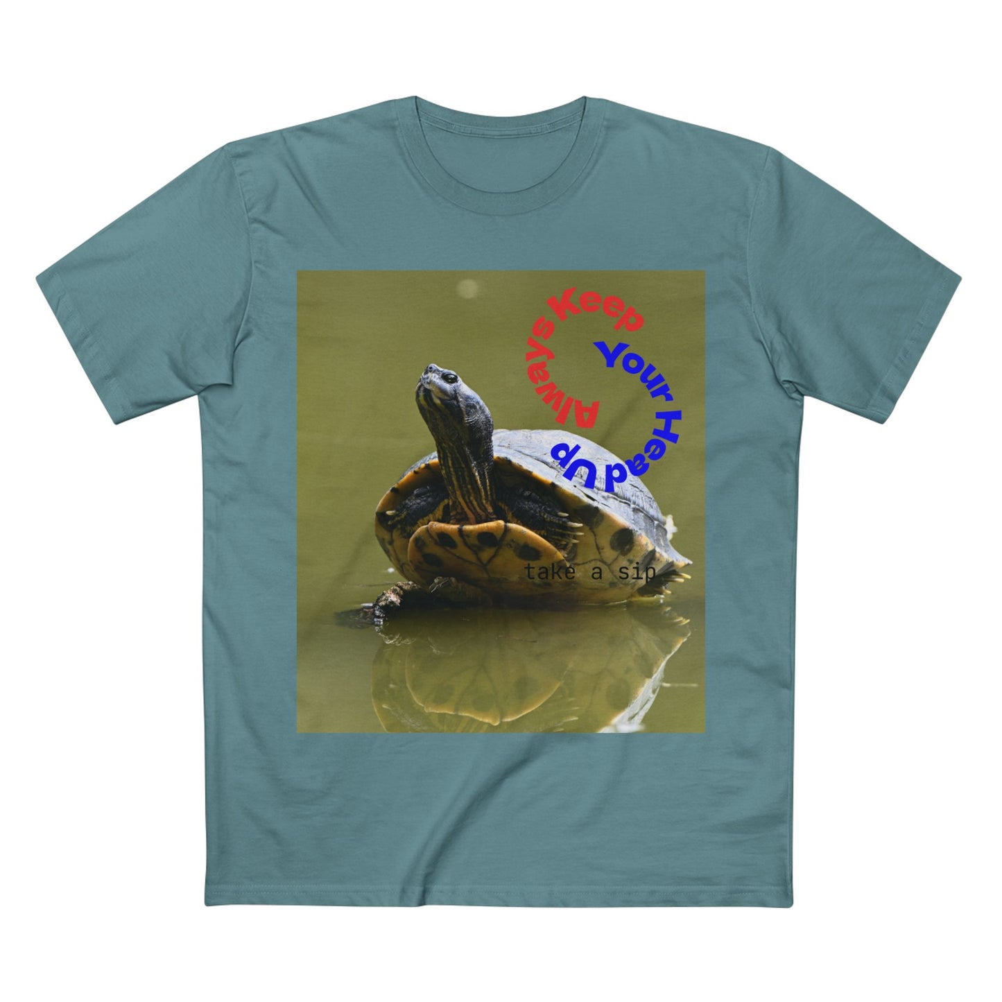 Turtle Photo Tee — 'Hold Your Head Up' Graphic Shirt