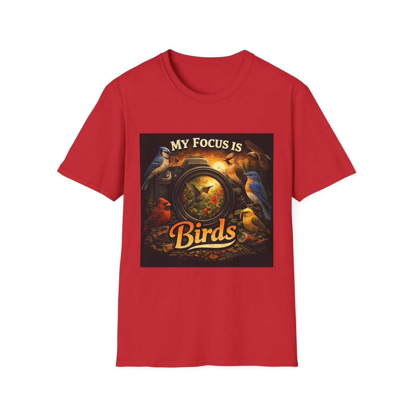 My Focus Is Birds T-Shirt — Vintage Birdwatching Tee