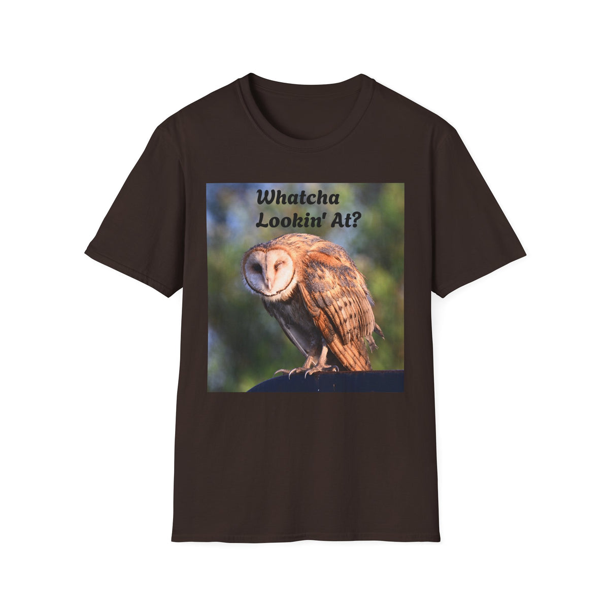 Barn Owl T‑Shirt – “Whatcha Lookin’ At?” Rustic Wildlife Tee
