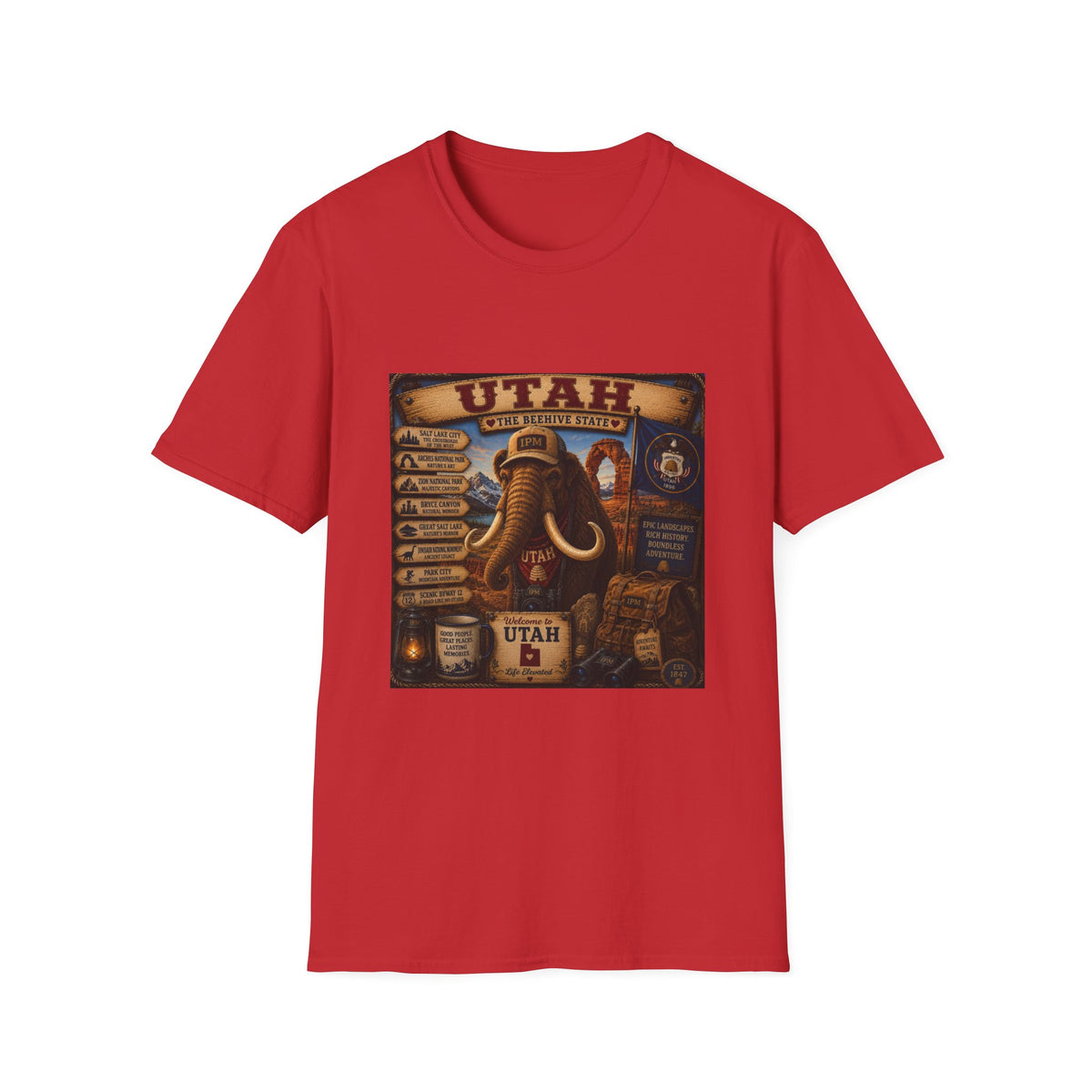 Utah The Beehive State Vintage Mammoth T-Shirt