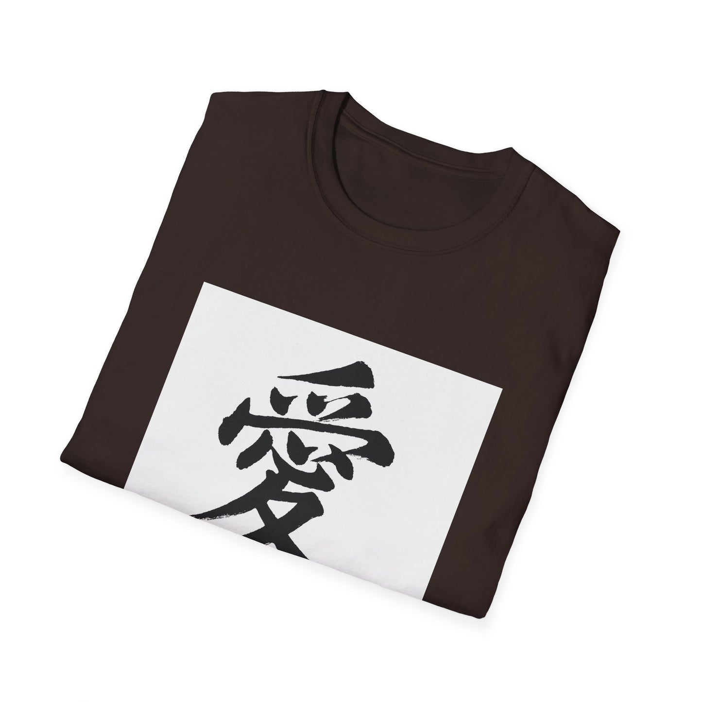 Japanese Love Symbol Unisex Softstyle T-Shirt, Casual Wear, Gift for Friends, Valentine's Day, Cultural Apparel, Streetwear