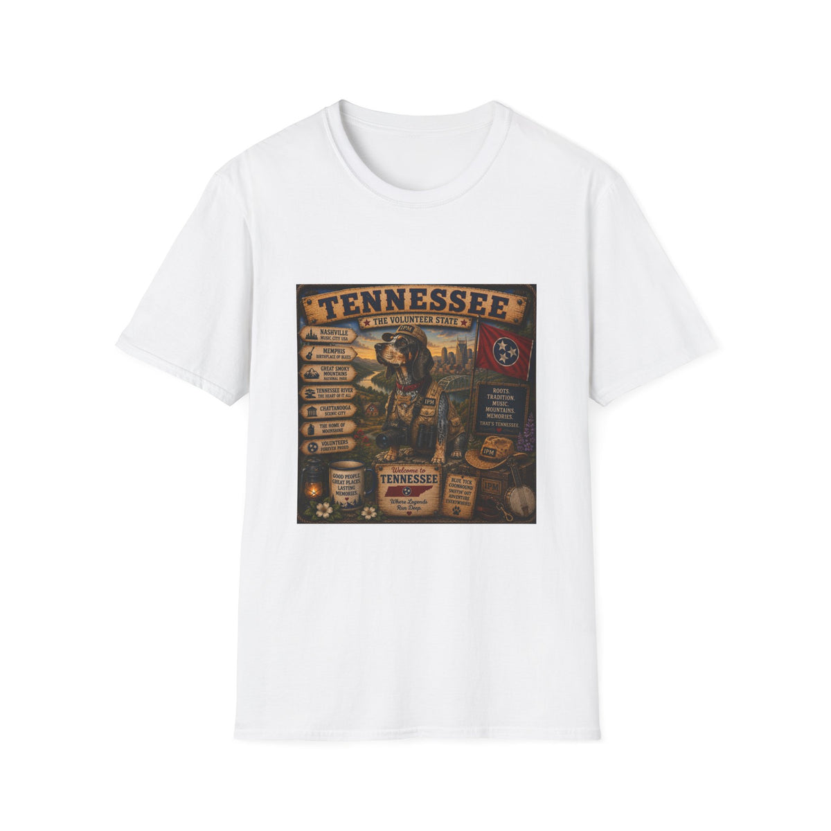 Tennessee Vintage State T-Shirt — "The Volunteer State" Retro Travel Tee