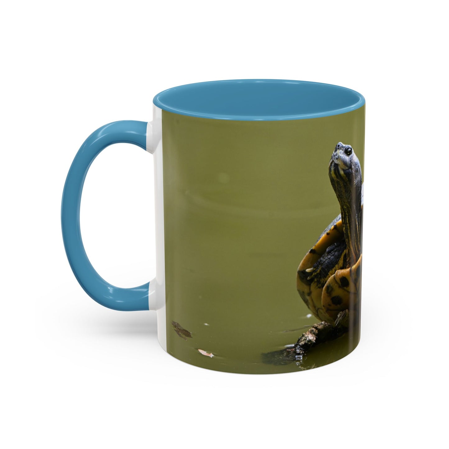 Turtle Coffee Mug — "Always Keep Your Head Up" Inspirational Accent Mug (11/15 oz)