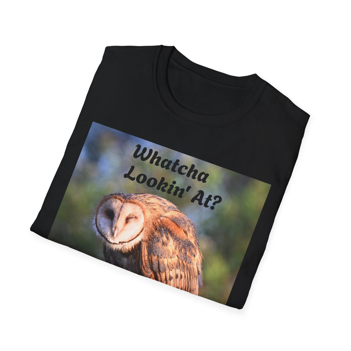 Barn Owl T‑Shirt – “Whatcha Lookin’ At?” Rustic Wildlife Tee