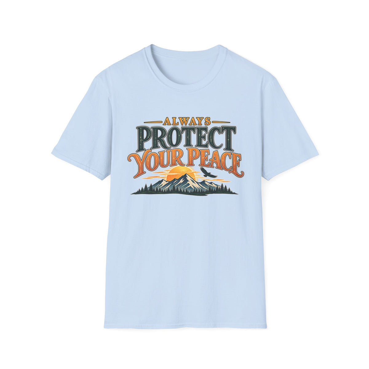 Protect Your Peace Mountain T-Shirt — Inspirational Outdoor Graphic Tee