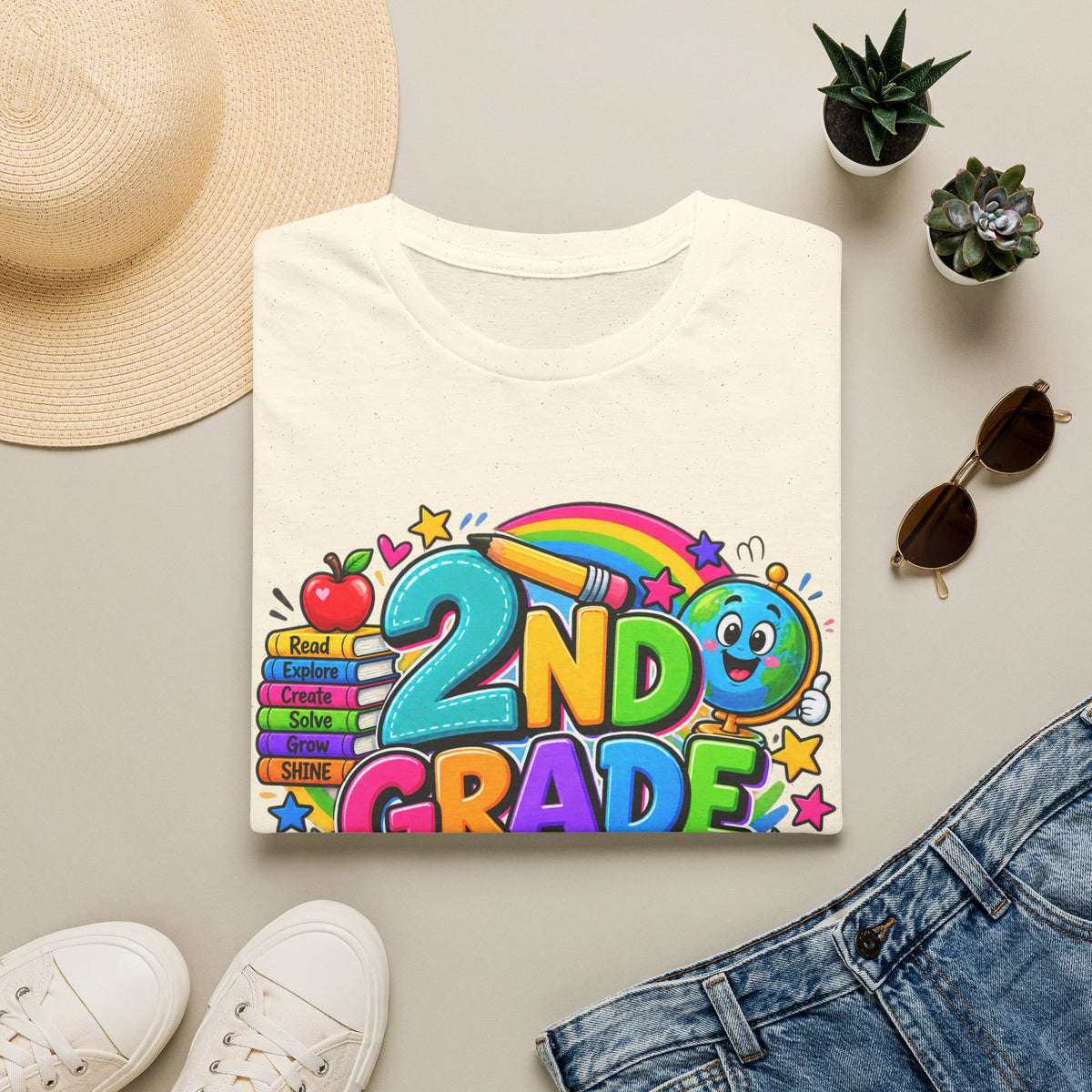 2nd Grade T-Shirt — Colorful Back-to-School Kids Tee (“2nd Grade Where Big Things Happen!”)