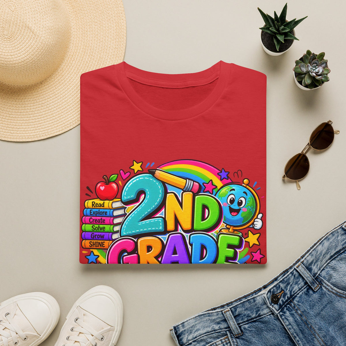 2nd Grade T-Shirt — Colorful Back-to-School Kids Tee (“2nd Grade Where Big Things Happen!”)