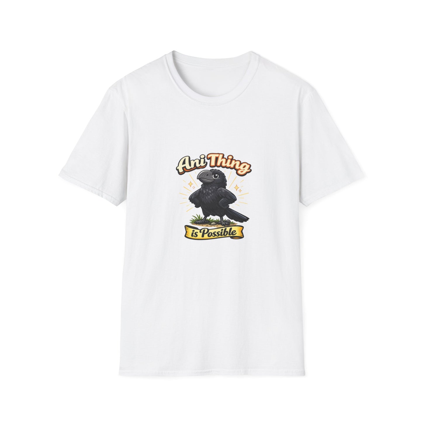 Crow Enthusiasm T-Shirt — "Any Thing Is Possible" Retro Graphic