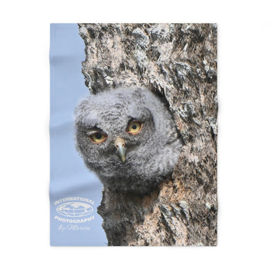 Cozy Owl Baby Blanket | Soft Fleece Nursery Decor, Gift for Baby Showers, Unique Kids' Room, Bird Lovers' Present, Eco-Friendly