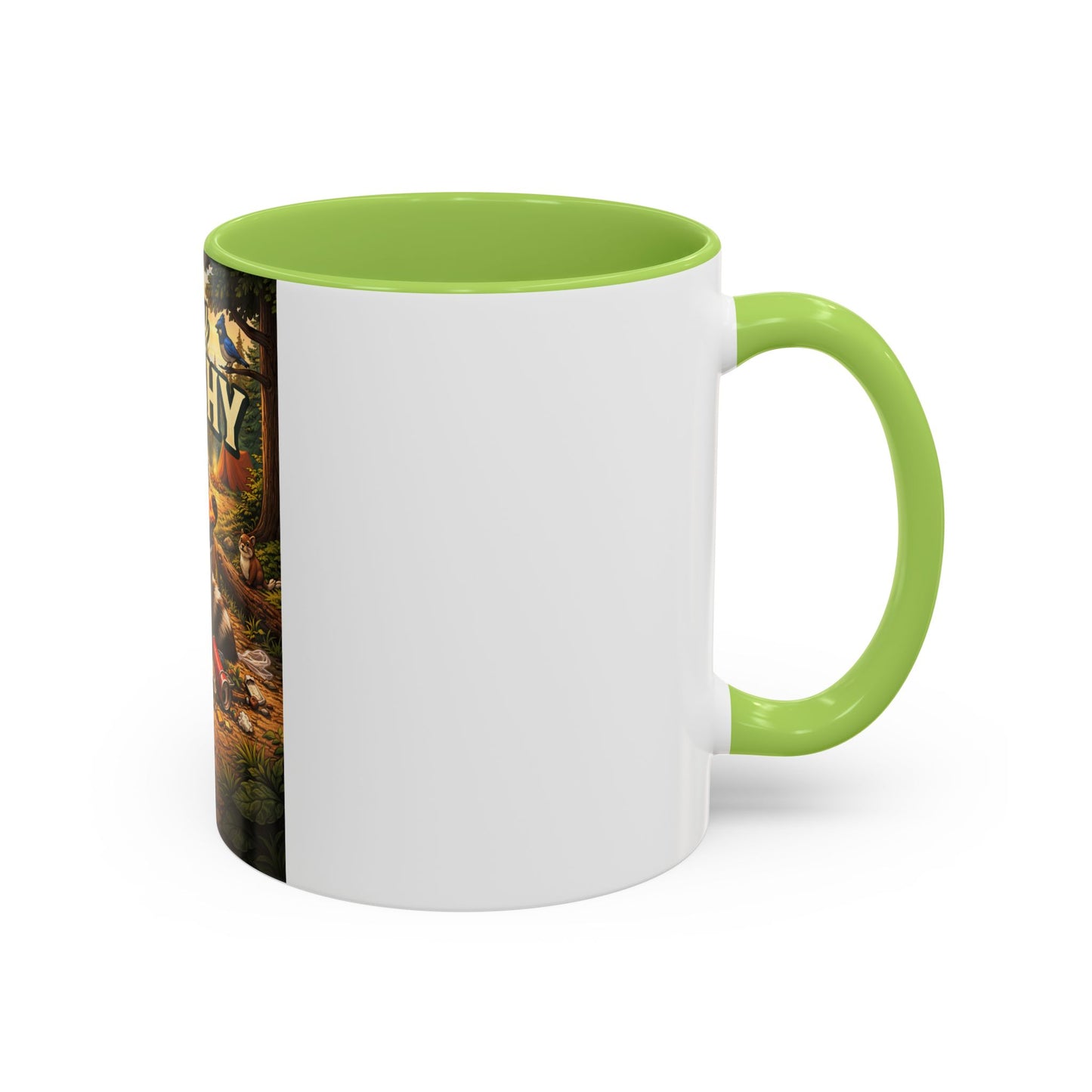 Stay Trashy Coffee Mug — Funny Raccoon Trash Can Design, Novelty Gift for Friends & Family
