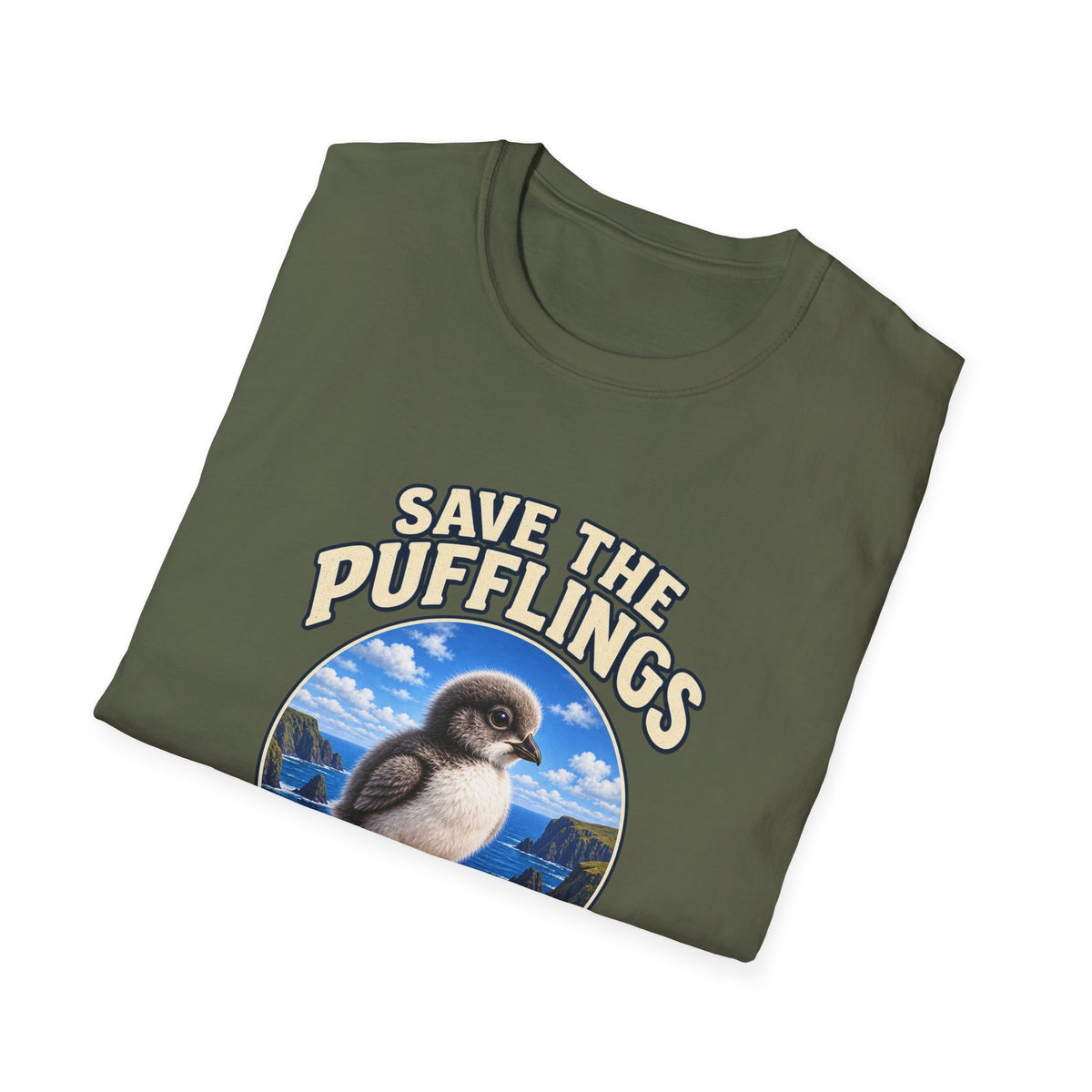 Save the Pufflings T-Shirt — "Save the Pufflings: Today We Help, Tomorrow They Fly" Cute Puffin Rescue Tee