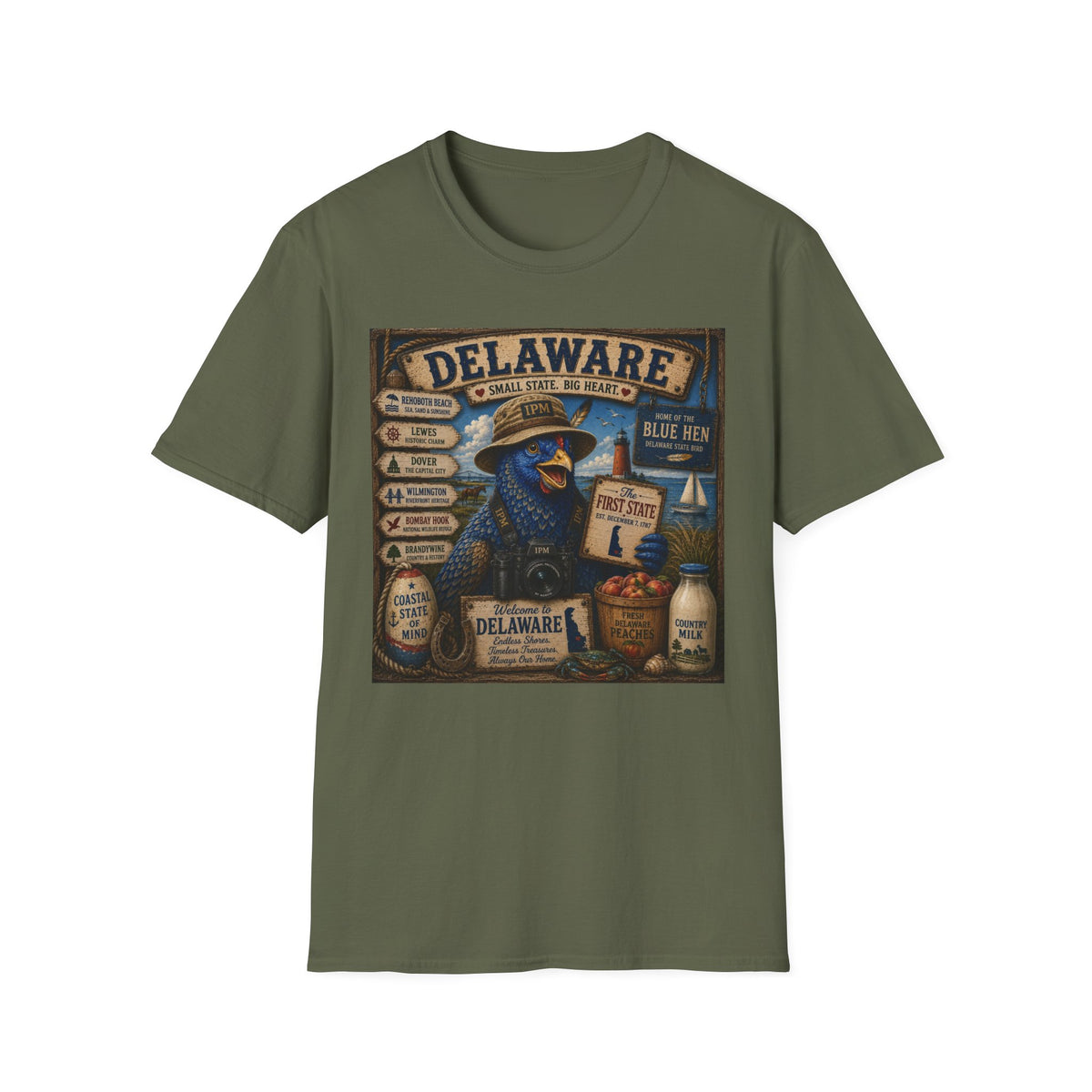 Delaware Blue Hen Vintage State Pride T-Shirt