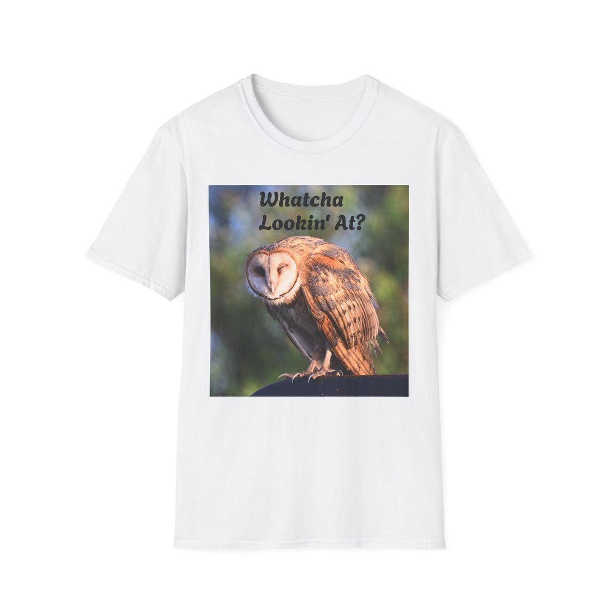 Barn Owl T‑Shirt – “Whatcha Lookin’ At?” Rustic Wildlife Tee