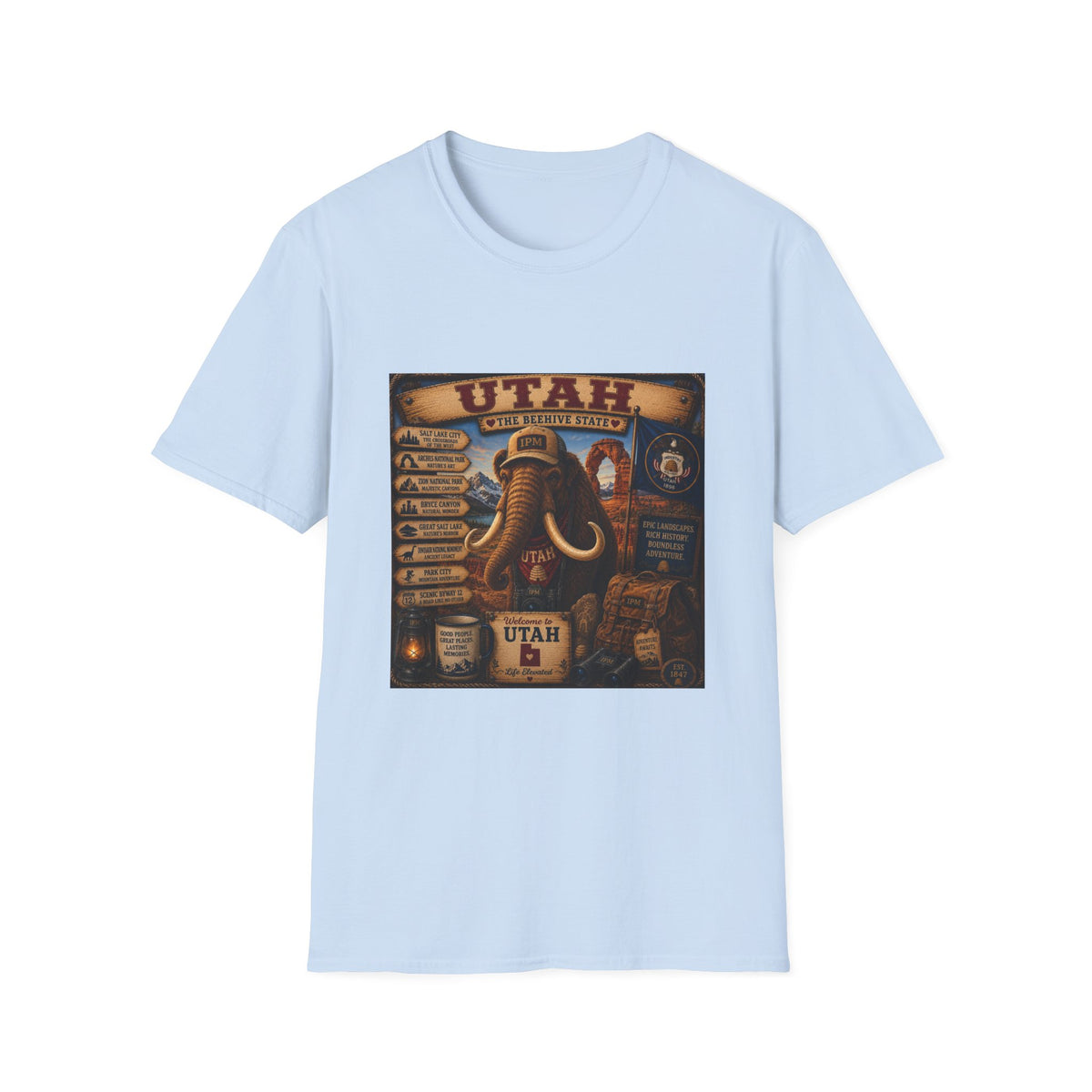 Utah The Beehive State Vintage Mammoth T-Shirt