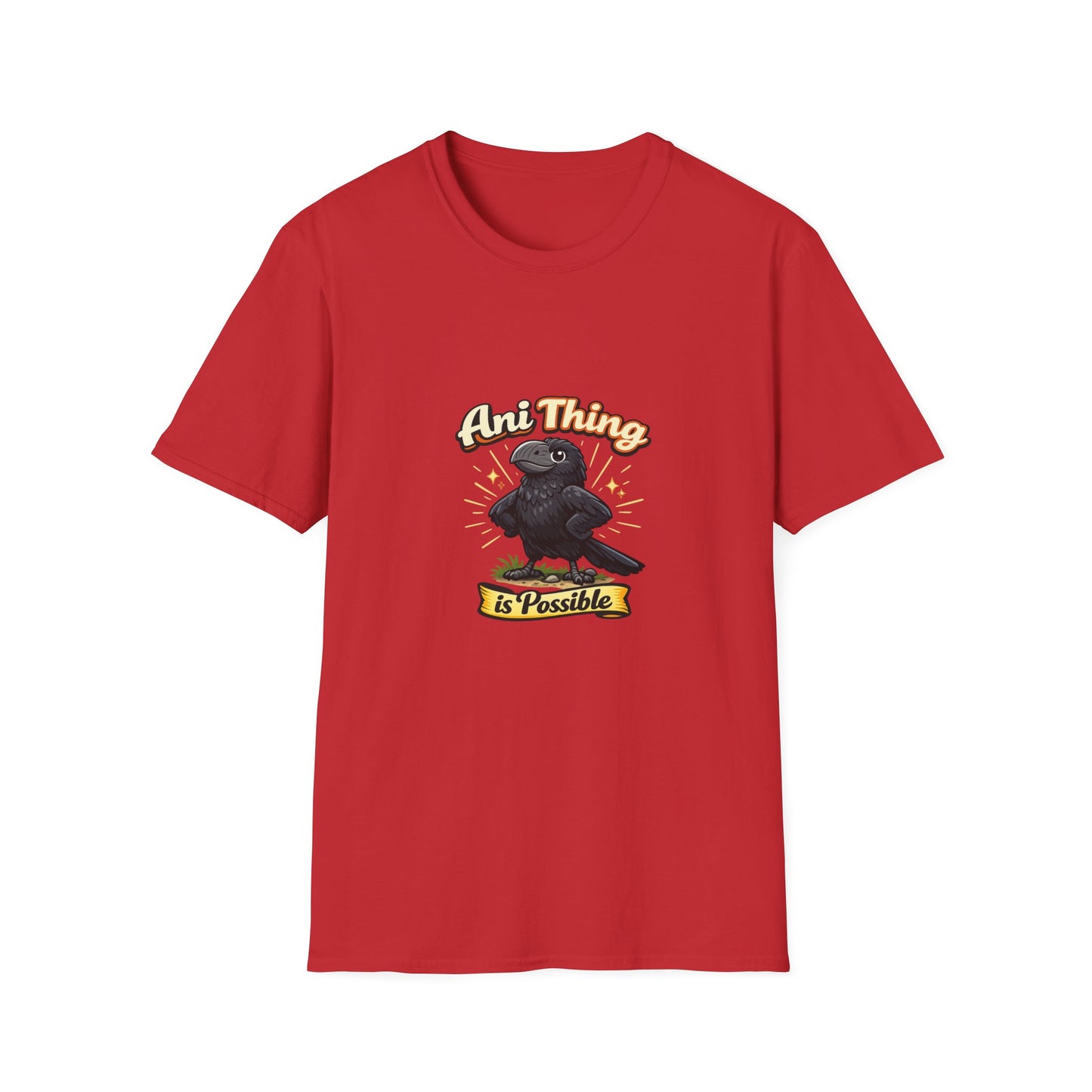 Crow Enthusiasm T-Shirt — "Any Thing Is Possible" Retro Graphic