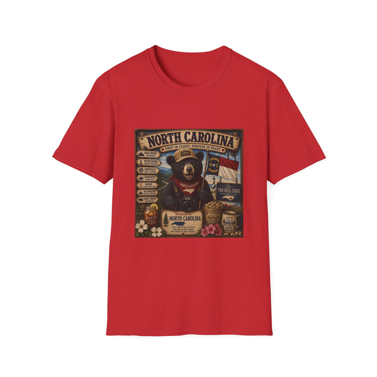 North Carolina Bear Vintage State Pride T-Shirt