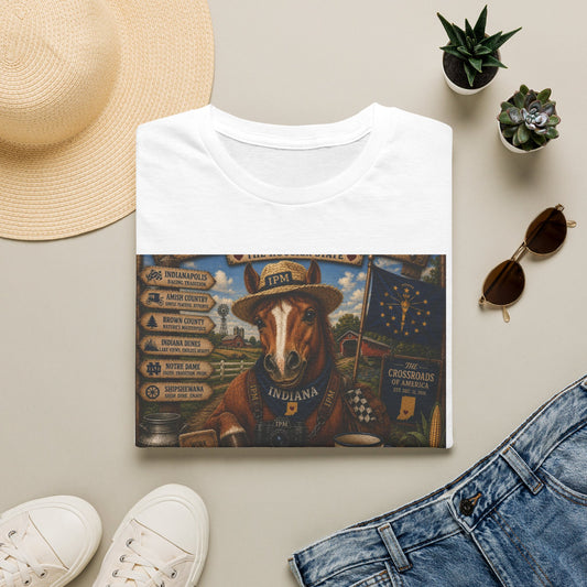 Indiana Scout Dog T-Shirt — Vintage State Travel Poster Design