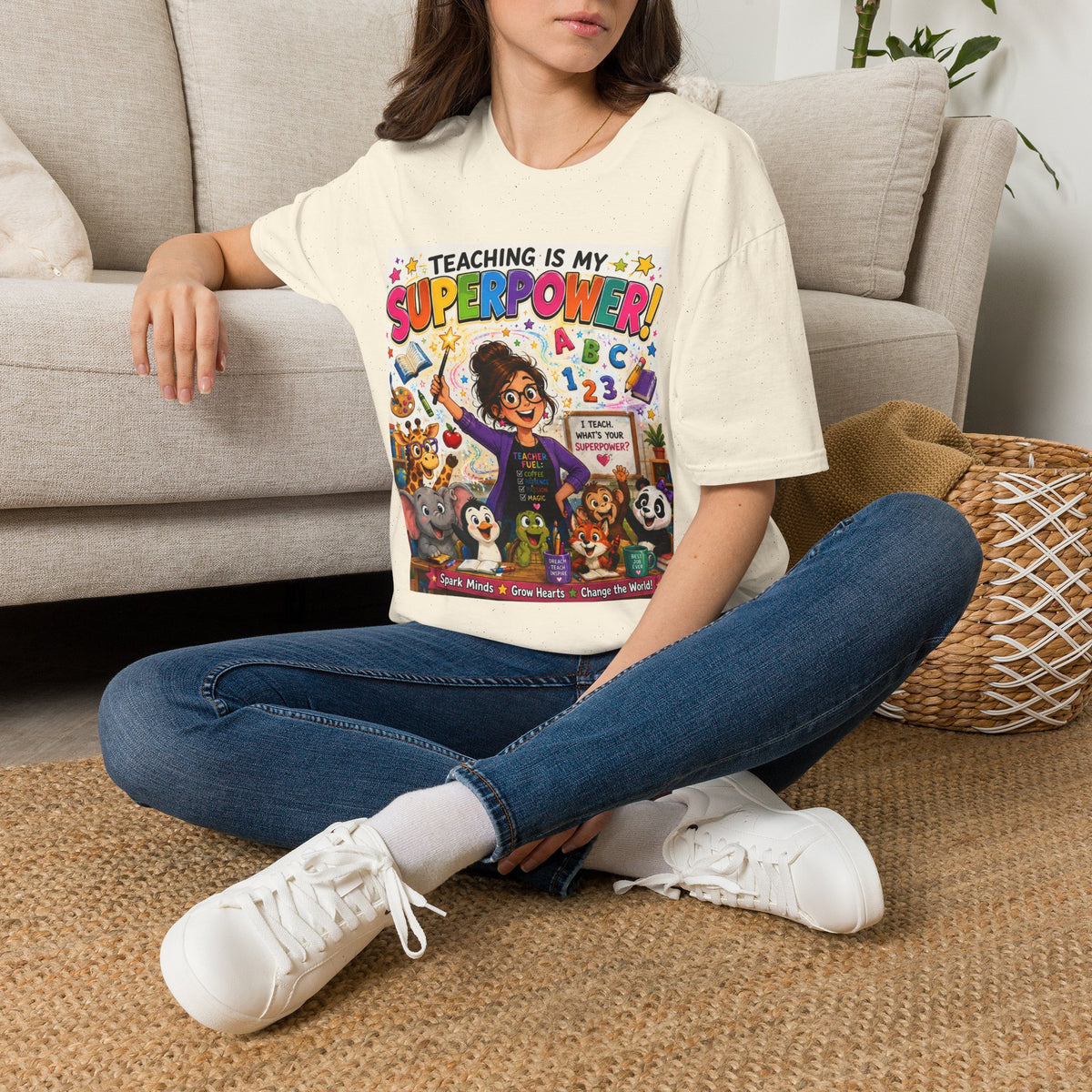 Teaching Is My Superpower T-Shirt — Colorful Teacher Appreciation Tee