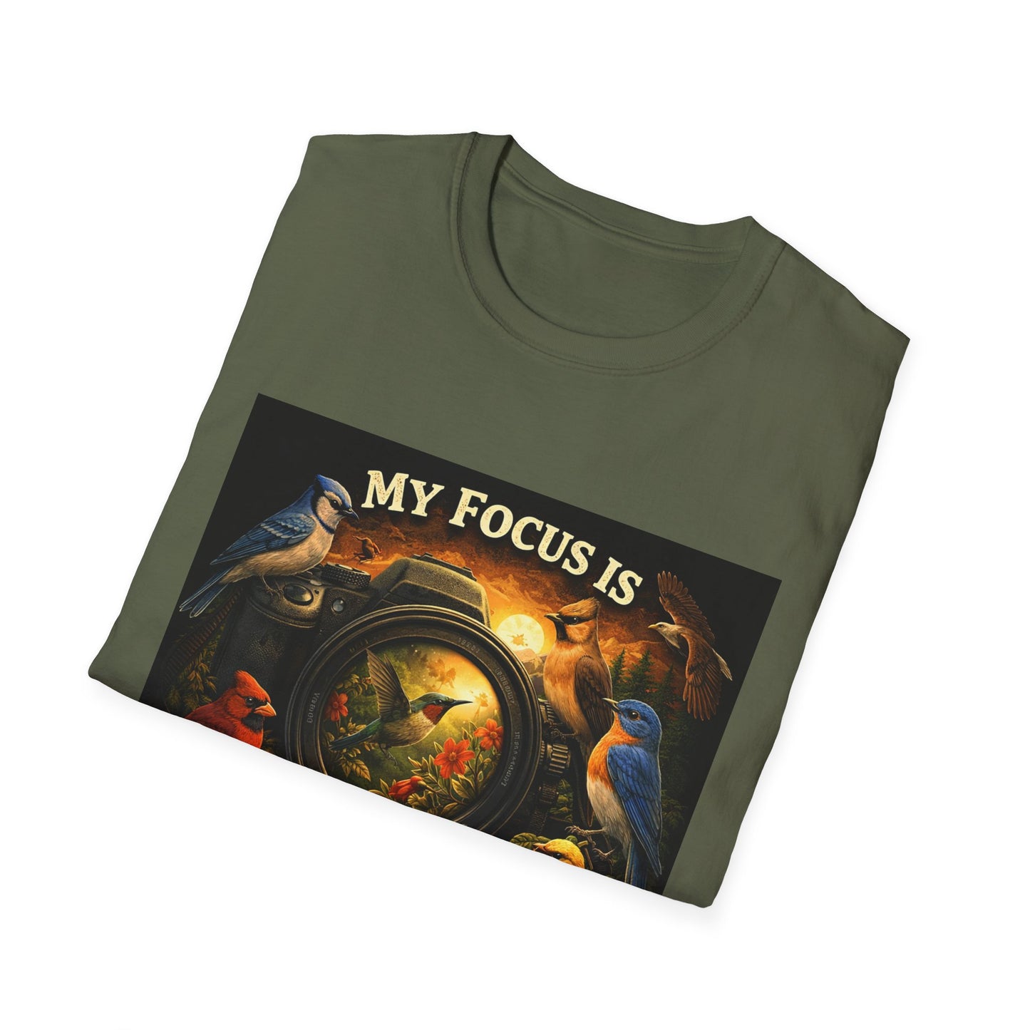 My Focus Is Birds T-Shirt — Vintage Birdwatching Tee