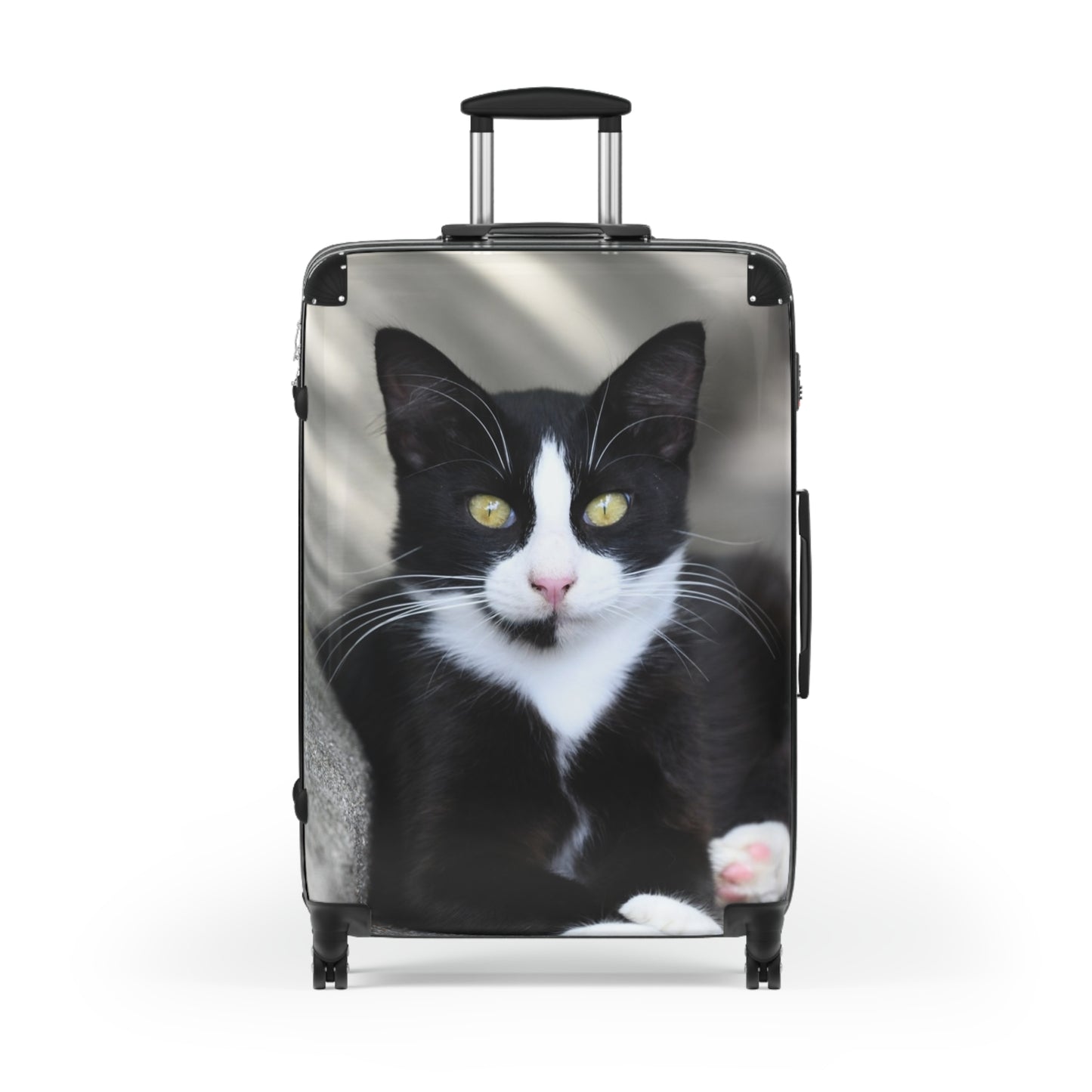 Tuxedo Cat Carry-On Suitcase – Cute Black & White Cat Travel Luggage