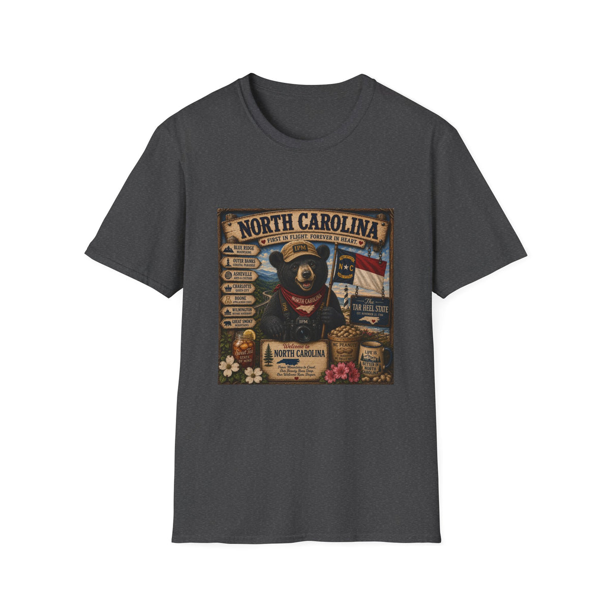 North Carolina Bear Vintage State Pride T-Shirt