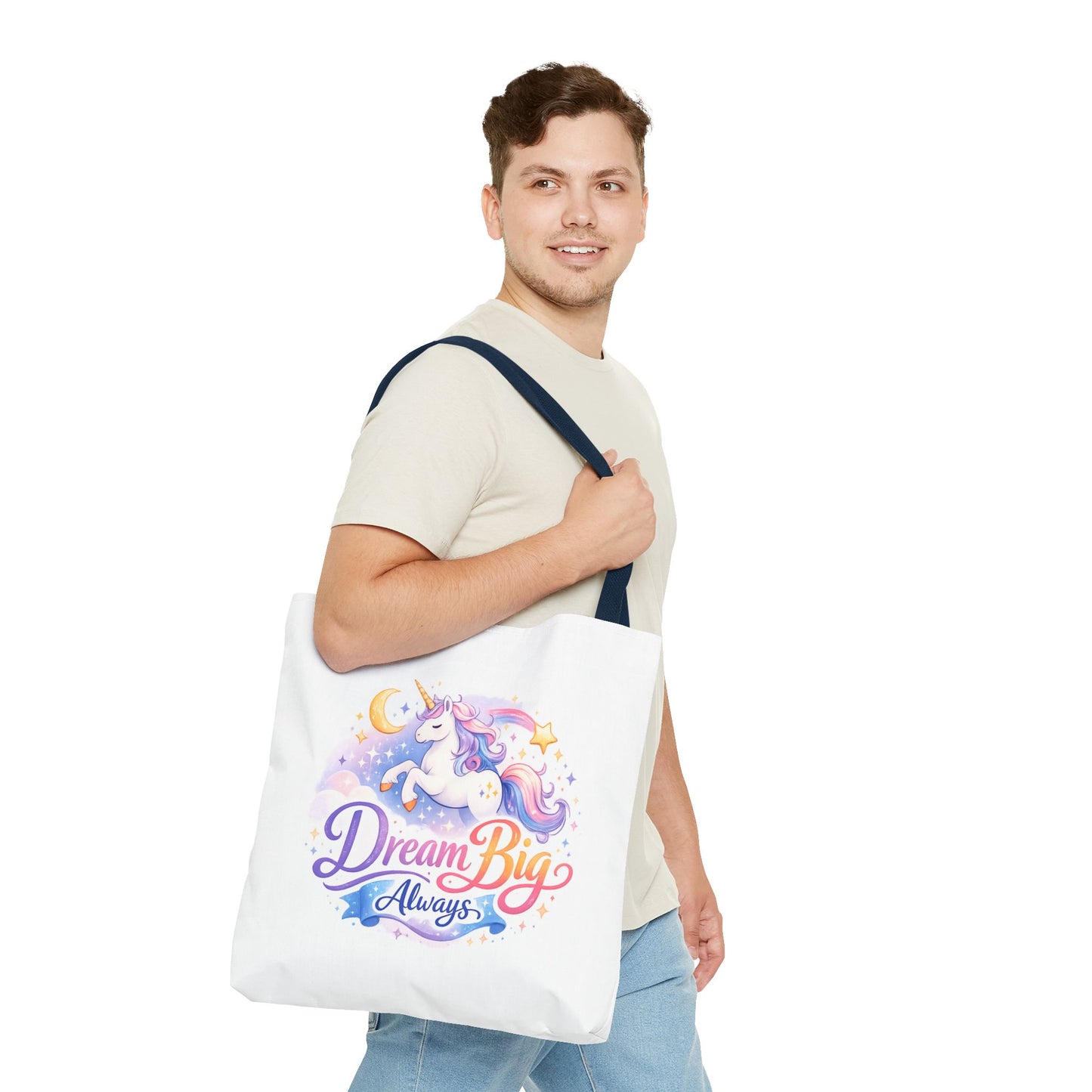 Unicorn 'Dream Big Always' Tote Bag