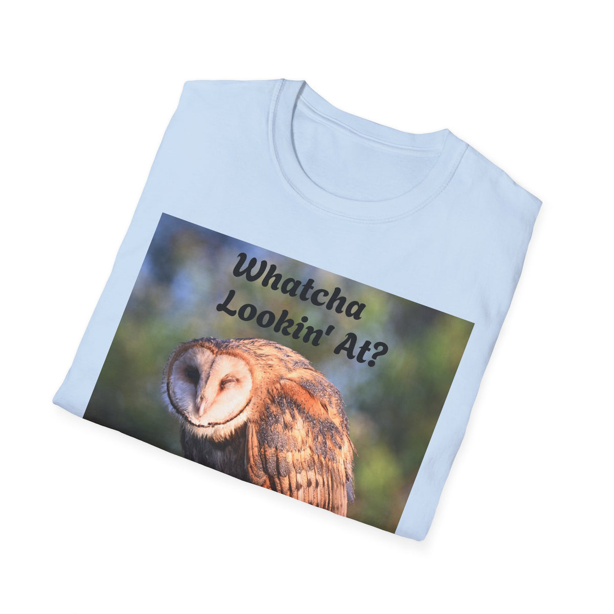 Barn Owl T‑Shirt – “Whatcha Lookin’ At?” Rustic Wildlife Tee