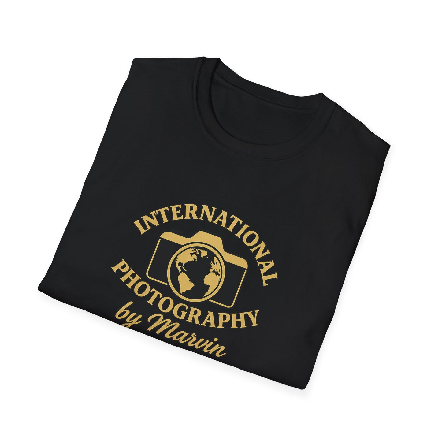 International Photography Graphic T‑Shirt — "International Photography by Marcin" Vintage Logo Tee