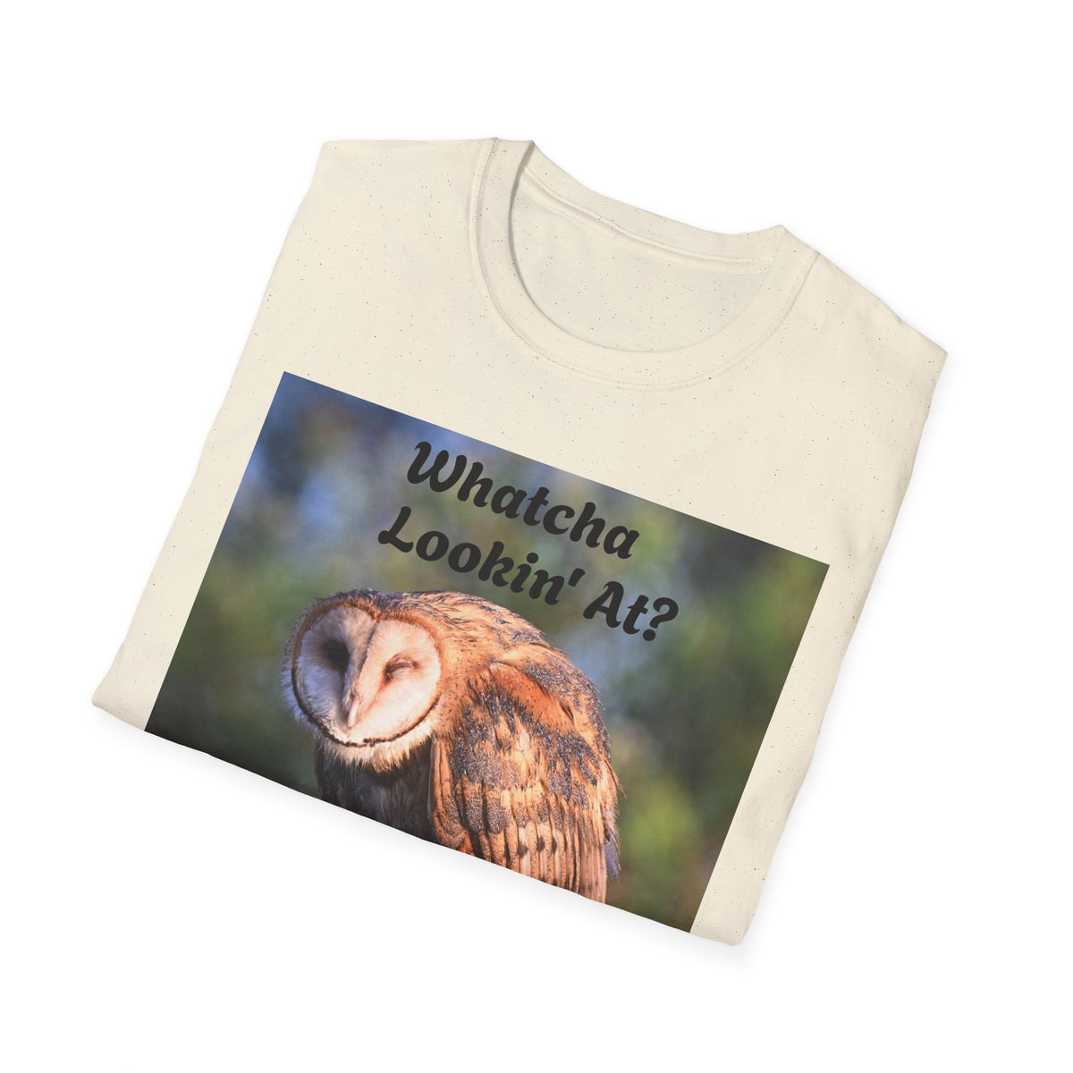 Barn Owl T‑Shirt – “Whatcha Lookin’ At?” Rustic Wildlife Tee