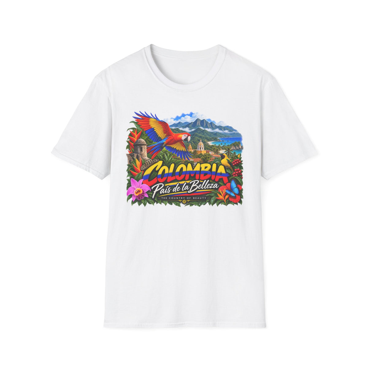 Colombia País de la Belleza Tropical Travel T-Shirt