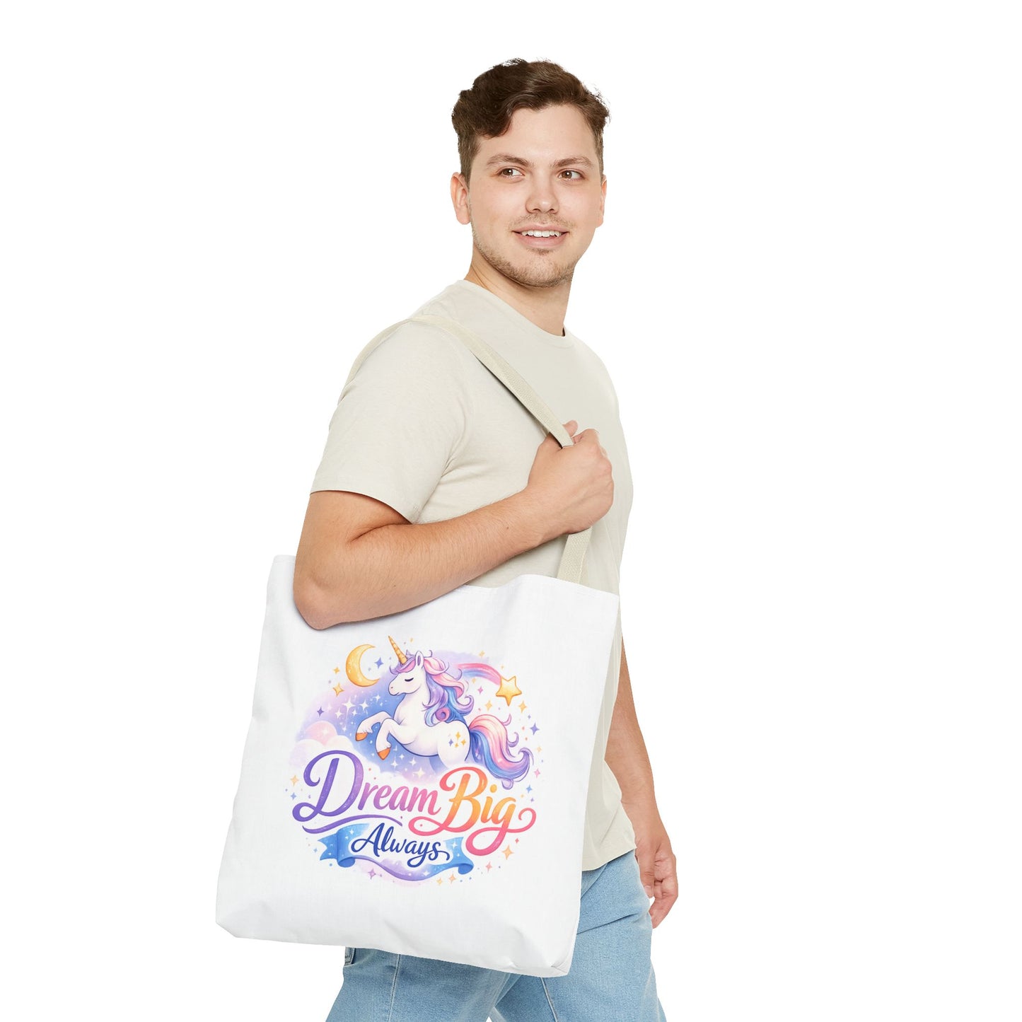 Unicorn 'Dream Big Always' Tote Bag