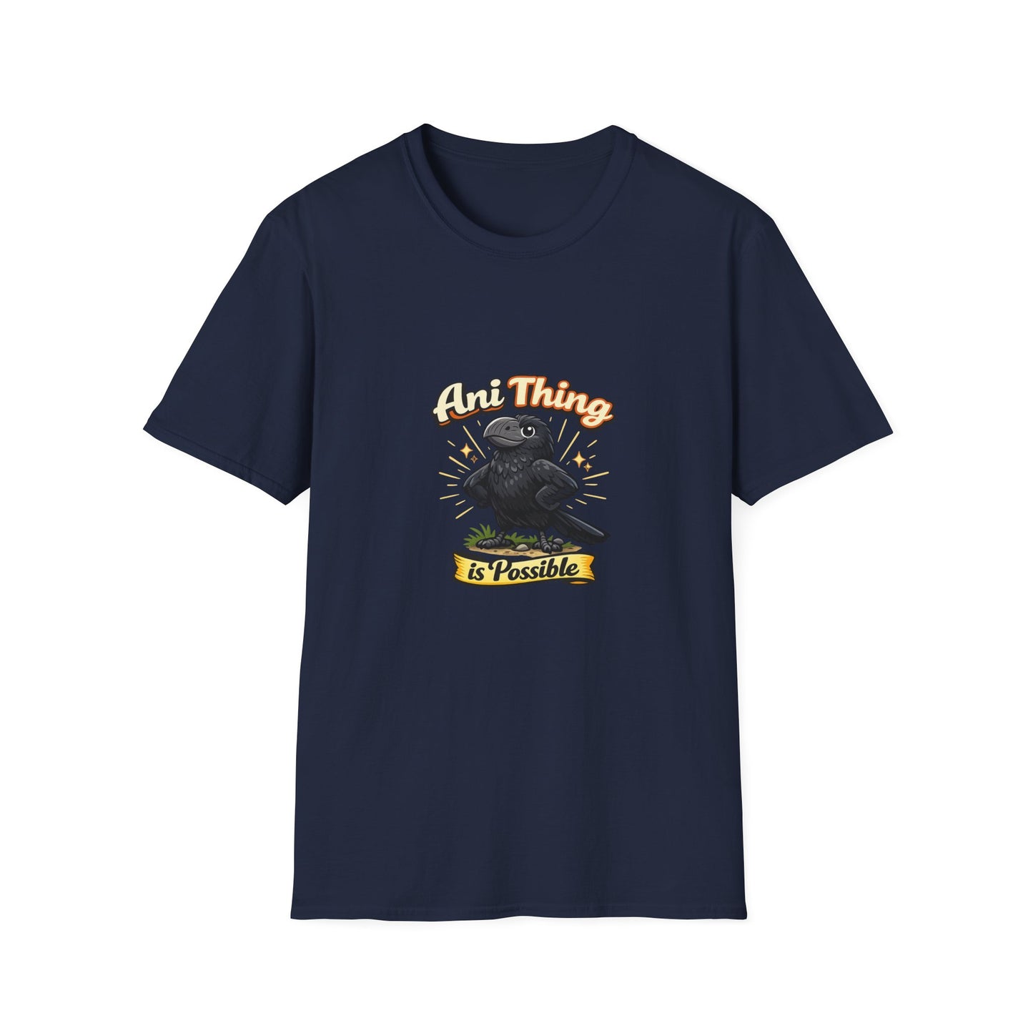 Crow Enthusiasm T-Shirt — "Any Thing Is Possible" Retro Graphic