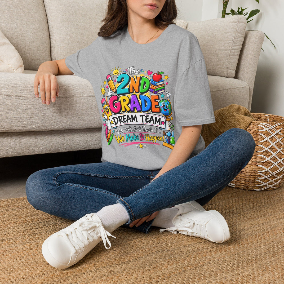 2nd Grade Teacher T‑Shirt — "The 2nd Grade Dream Team" Colorful Back-to-School Tee