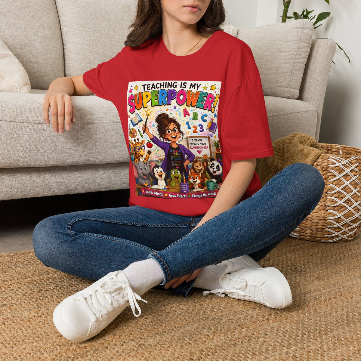 Teaching Is My Superpower T-Shirt — Colorful Teacher Appreciation Tee